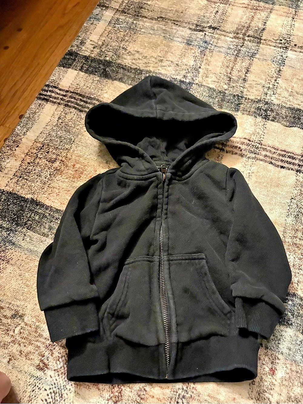Little Bipsy Black Zip Up Hoodie 12-18 mo